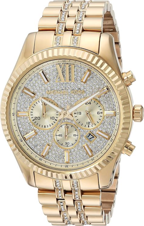 michael kors gold watch box|michael kors gold watches men.